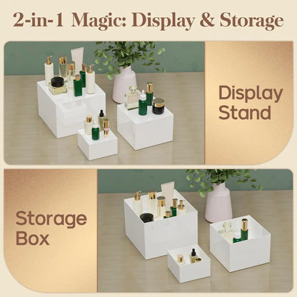 6-Piece Buffet Riser Set – Modern Food Display Stands for Parties & Catering